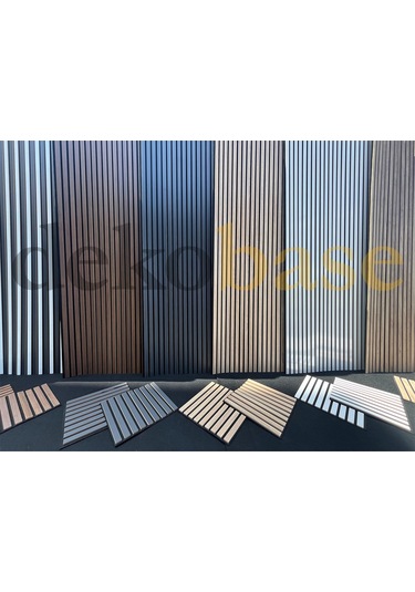 Açık Gri 2 Adet 40x270 Cm Yeni Nesil Akustik Ahşap Duvar Paneli