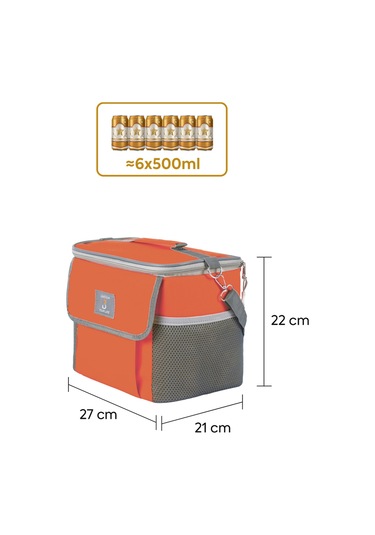 Best Çanta Pro+ 10 Litre Termos Piknik Çantası Yalıtımlı Termal Soğutucu Buzluk Çanta Turuncu