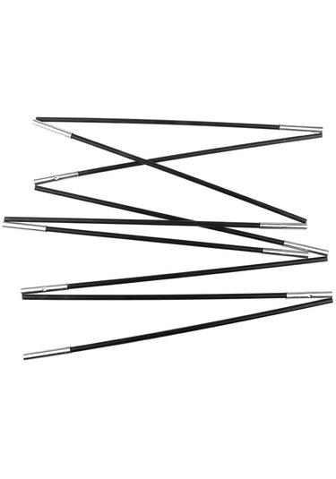 Homyl 2 Parça Fiberglas Kamp Yürüyüş Seyahat 7-bölüm Siyah