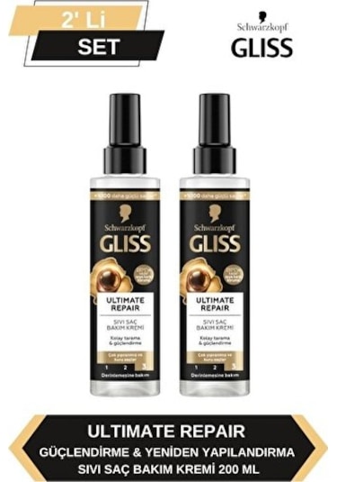 Gliss Ultimate Repair Sıvı Saç Kremi 2 x 200 ML