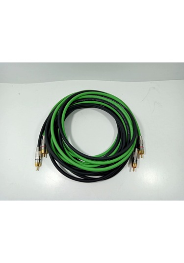 Amfi Rca Kablosu 5 Metre - El Yapımı %100 Bakır Parazit Yapmaz Pro Özel Anfi Rca Ses Kablosu