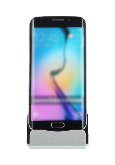 Geeksen Siyah Masaüstü Hızlı Şarj Aleti - 3 Usb Port Type-c, Android Veri Transferli Sabit Telefon Dizüstü Dock