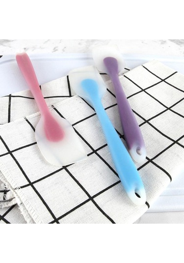 Kırmızı 1 Adet Mutfak Silikon Spatula Krem Pişirme Spatula Mini Saydam Isıya Dayanıklı Kazıyıcı Pişirme Gereçleri Krep Omlet İçin Kullanın