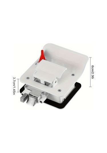 Dream011 Beyaz Rv Çift Anahtarlı Kapı Kilidi, Paslanmaz Çelik, Pratik Mekanik Kilit Kolu, Kolay Montaj