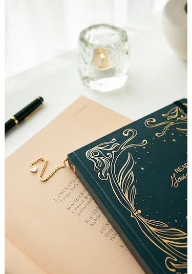Charmlı Reading Journal - Okuma Günlüğü 18 X 20 Cm Koyu Yeşil