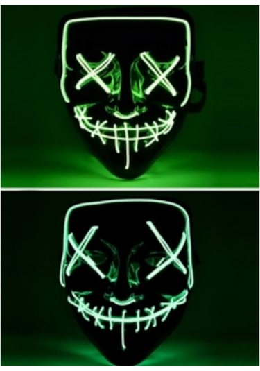 Led Işıklı Yeşil Maske Tdrtr Çok Renkli