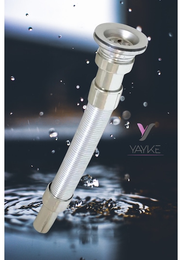 Yayke Körüklü Lavabo Sifonu Lavabo Gider Borusu Krom