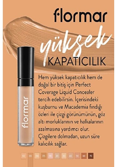 Flormar Likit Kapatıcı - Perfect Coverage Concealer - 003 Light Beige - 8690604044924