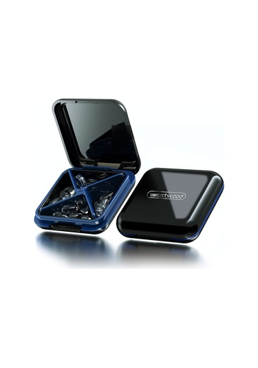 Yeiuyi7 Moda 4 Izgara Çapraz Sınıflandırma Hap Kutusu Siyah