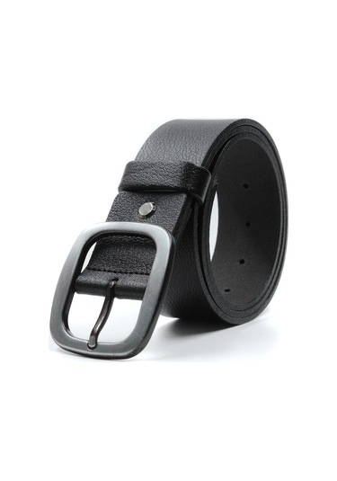 Livize %100 Manda Derisi Erkek Kot Kemeri 4,5 Cm Siyah