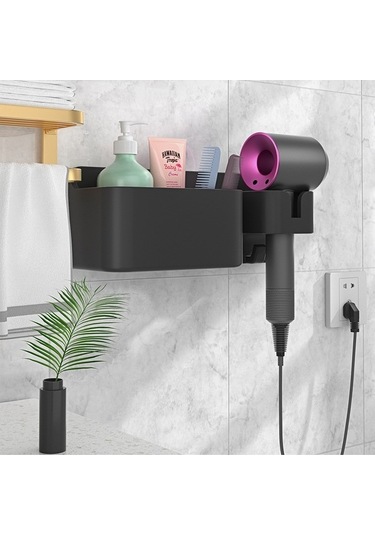 Wondernest Zımbasız Saç Kurutma Rafı, Lichen Makinesi İçin Pratik Çözüm Jm Siyah
