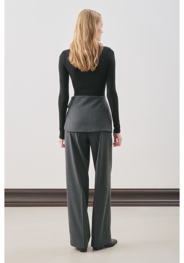 Klasik Kesim Kumaş Pantolon Antrasit Antrasit