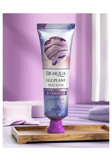 Bioaqua Patlıcan İçerikli Arındırıcı ve Nemlendirici Çamur Kil Maskesi 50 G﻿