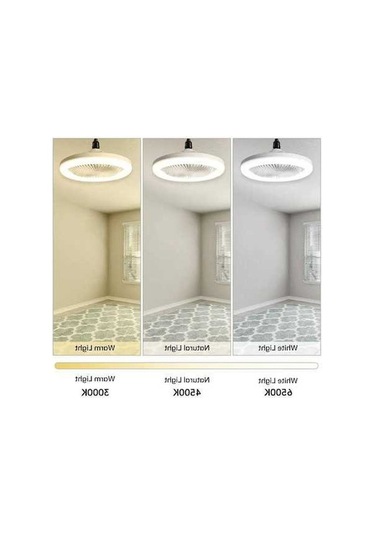 Novahub Işık Ve Vantilatör Bir Arada E27 Uzaktan Kumanda Tavan Fanı, Düşük Gürültü, Yatak-otura-oda-mutfak İçin Beyaz