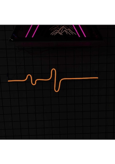 Twins Led Kalp Ritmi Neon Pleksi Tabela Turuncu Model:model:16293366