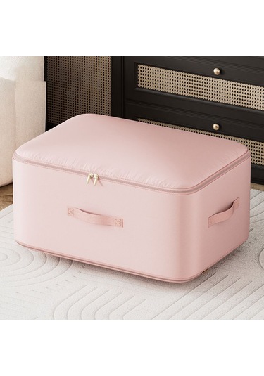 Yifomall Yorgan Ve Giysi Saklama Çantası - Su Geçirmez Nem Engeli - Dayanıklı Çift Yönlü Fermuar - Geniş Tutamak - Pembe 54x42x30cm Pembe