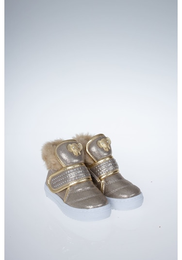 GİMER - Kürklü Cırtı Taşlı Çocuk Bot - KAR011001G Altın