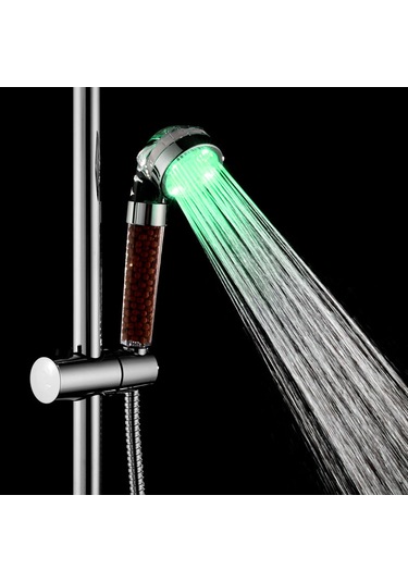 Wezone Led Renkli Değişen Duş Başlığı, Su Akımı İle Çalışan, 7 Renkli Işıklı, Abs Kaplama, Pratik Ve Enerji Tasarruflu Diğer