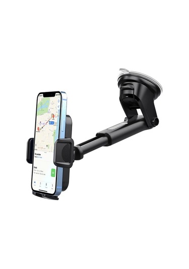 Primepickings Siyah 2'li 1 Arada Güçlü Emişli Araç İçin Telefon Tutucu Tüm Telefonlar İçin Yıkanabilir