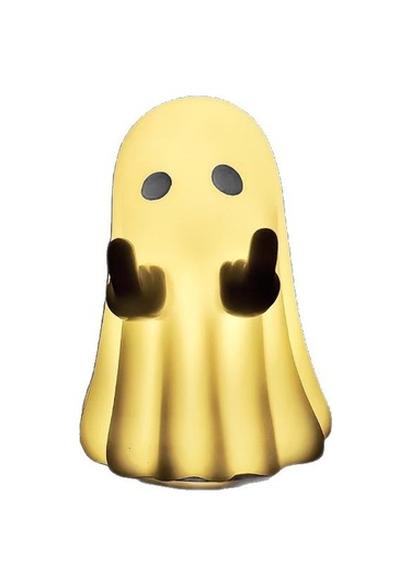 Dofolink Halloween Işıklı Vinyl Figür: Korkunç Ve Komik Karışımı - Yıldız Parmaklı Hayalet Dekorasyon Hediyesi Beyaz