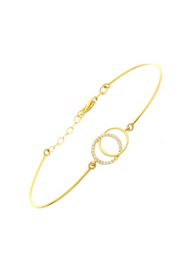 14 Ayar Altın Bileklik Kelepçe Çift Alyans Modeli 7,00 Cm Çapında Sarı Altın