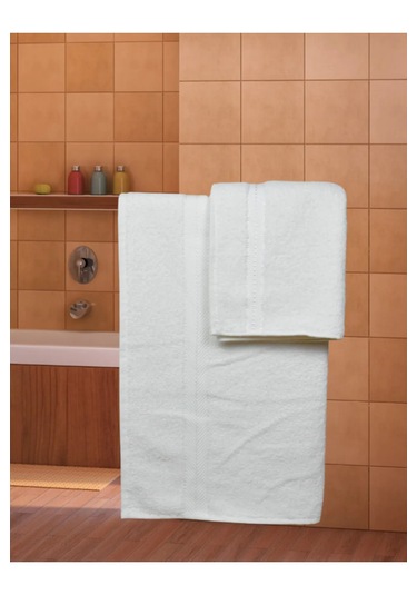 Goldroom Can 2 Li Pamuklu Banyo Havlu Seti Beyaz
