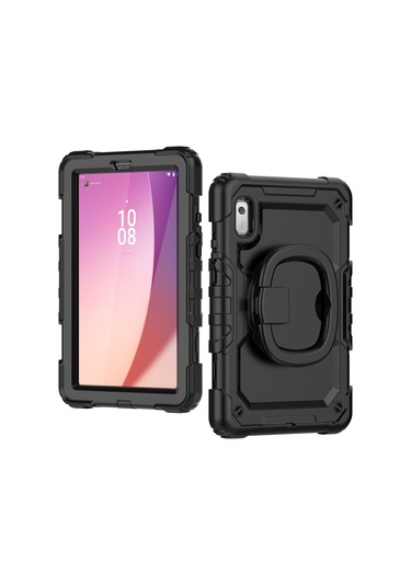 Lenovo Uyumlu Tab M9 / Lenovo Uyumlu K9 Tb310 Kickstand Case Pc+silikon Tablet Kılıf Omuz Kayışı