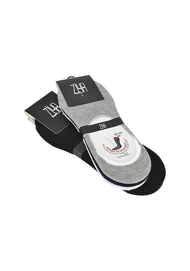 Ziya Erkek Bambu Sneakers Babet 6'lı Çorap Siyah X3 13173Z033 Siyah