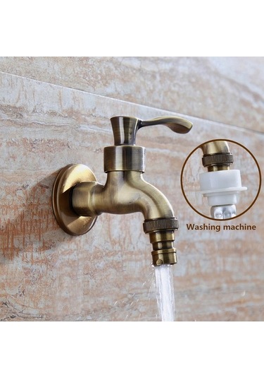 Trendooze Homyl Banyo İçin Su Musluğu Kapalı Açık Musluk Bahçe Model Bronz Renk Bronz