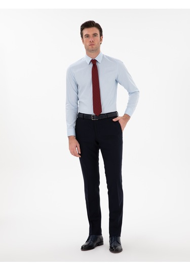 Cacharel Açık Mavi Slim Fit Pamuklu Oxford Gömlek Denım