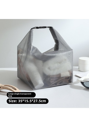 Reedark Büyük Kapasiteli Seyahat Tuvalet Çantası - Taşınabilir, Düğmeli, Dayanıklı Malzeme İle Kozmetik Ve Bakım Ürünlerini Saklama Gri Büyük Boy Diğer