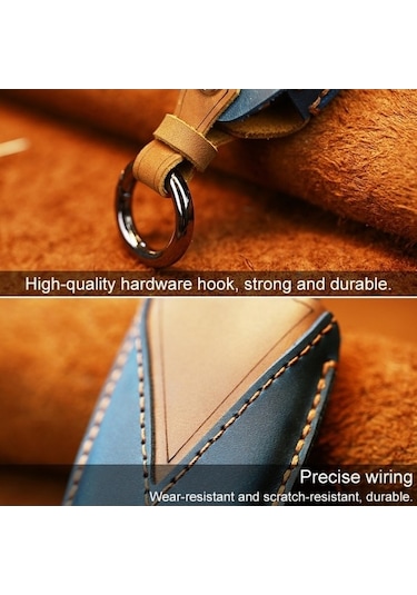 Tongxida Chevrolet Araba Sığır Derisi Anahtar Koruyucu Kılıfı Üç Anahtar İçin Kırmızı