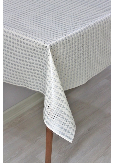 Pvc Şeffaf Kaplama Silinebilir Masa Örtüsü Hasır-476-gri