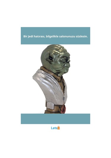 Yoda Büst Star Wars Koleksiyonu İçin Detaylı Polyester Figür 1 Adet
