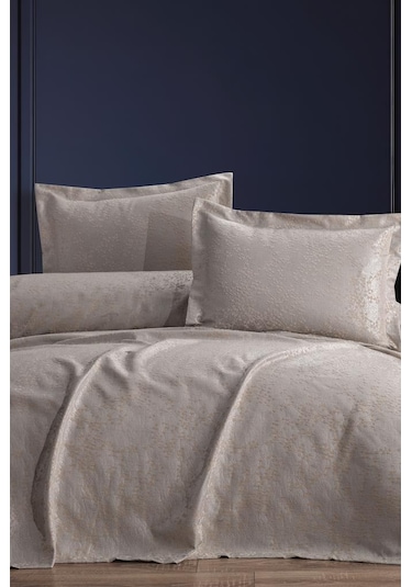 Burçak 2 Parça Tek Kişilik Pike Takımı 180x240 Cappucino Cappuccino