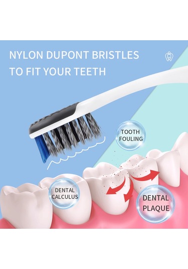 Yuqing Jıngkesı 4 Adet Orta Sert Diş Fırçası Spiral Kıllı Derin