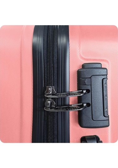 Coral High Abs Pudra Büyük Boy Valiz 16528 Pudra