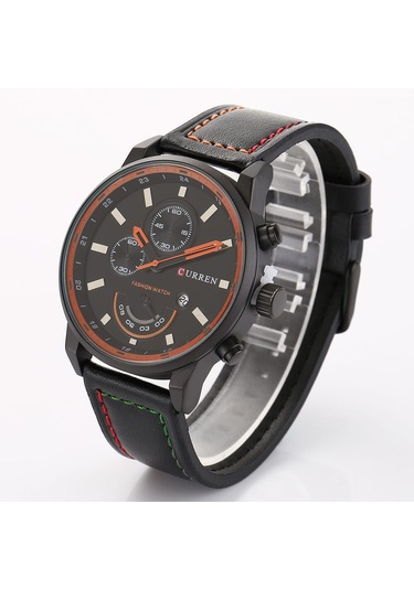 Curren M8217 Quartz Kol Saati-orjinal Kutusunda Siyah Siyah
