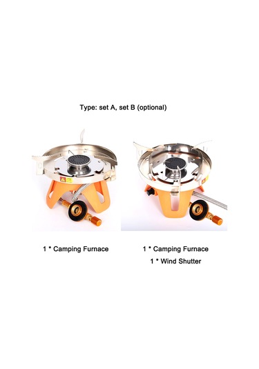 Kosona Taşra Kampı İçin Taşınabilir Tek Fırın, Rüzgar Engeli Seçenekli , Dışarıdaki Gaz Çanakçığı, 1800w, Paslanmaz Çelik Çok Renkli