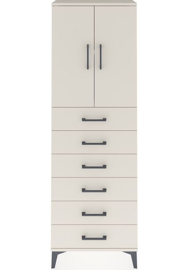 Arges Dolap 2 Raflı 6 Çekmeceli 2 Kapaklı 60x30x182 Aytaşı-ay... Aytaşı