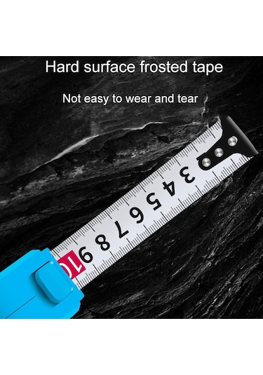 Dong Gsheng Yüksek Hassasiyetli Ev Kullanımı Çelik Yardımcı Terazi Kalınlaştırılmış Ölçüm Bandı, Model: Siyah Kabuk Beyaz Buzlu 10m X 25mm