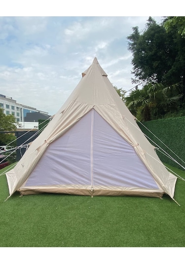 Campout Callısto 4 Mt Kanvas Kamp Çadırı Krem