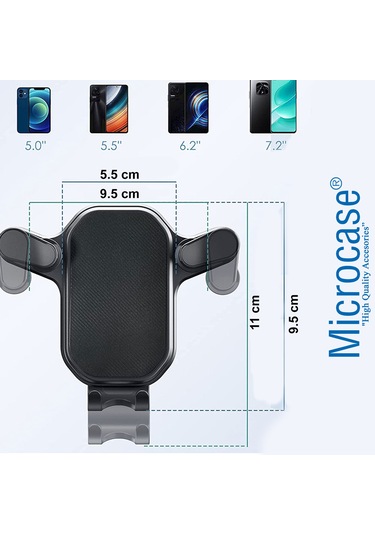 360° Araç İçi Izgaralıktan Kelepçeli Telefon Tutucu - AL3738