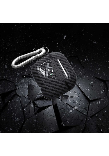 Noktaks - Airpods 3. Nesil Uyumlu - Kılıf Darbelere Karşı Dayanıklı Silikon Kılıf Airbag 05 - Siyah - T19734 Siyah