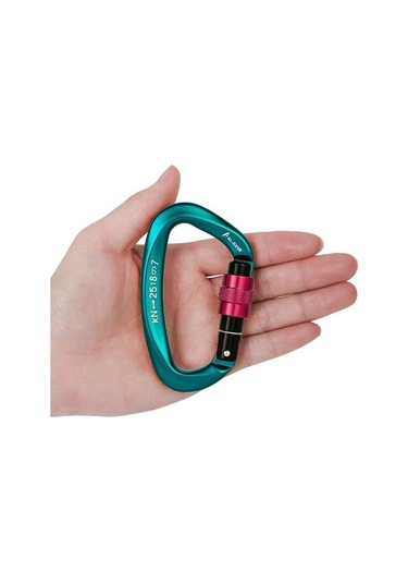 Pazly Profesyonel 25kn Vida Kilitlemeli D-şekil Emniyet Karabinası - Hafif Ve Dayanıklı Tırmanma Ekipmanı, Çok Renkli Çok Renkli