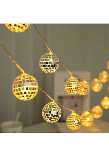 Maoyaya 1.8m 10 Led Küre Işıklı, Sıcak Beyaz, Aa Pil, Ilık Beyaz Optik Ilık Beyaz