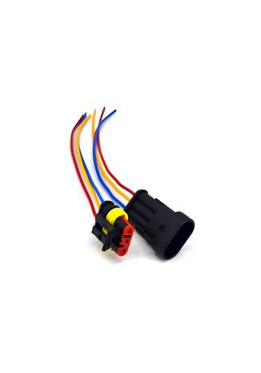 Süper Seal Elektrik Soketi 1 Takım 3 Pin 3 Kablolu Su Geçirmez Konnektör