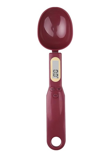 Kırmızı Elektronik Mutfak Terazisi 500g 0.1g Lcd Dijital Gıda Unu Dijital Kaşık Ölçeği Mini Mutfak Aracı Süt Kahve Terazisi