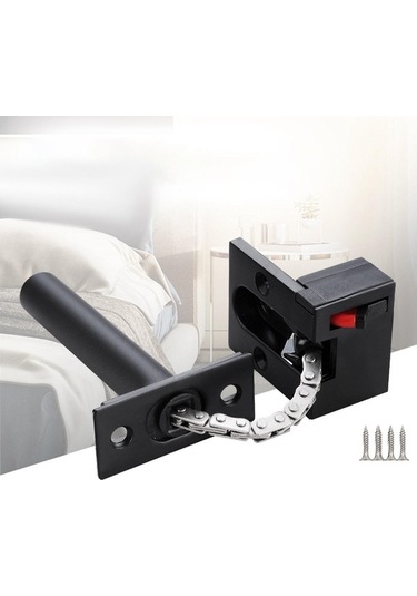 Besthome1 Suntek Kapı Zinciri Kilidi, Anti Çalma Donanım, Siyah