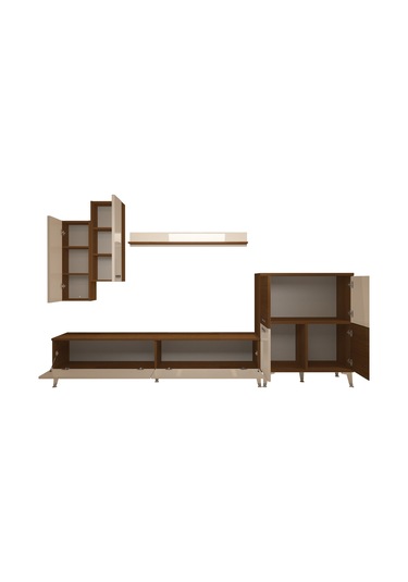 Decoraktiv Eko 6 Slm Std Silver Tv Ünitesi Tv Sehpası Ceviz - Beyaz